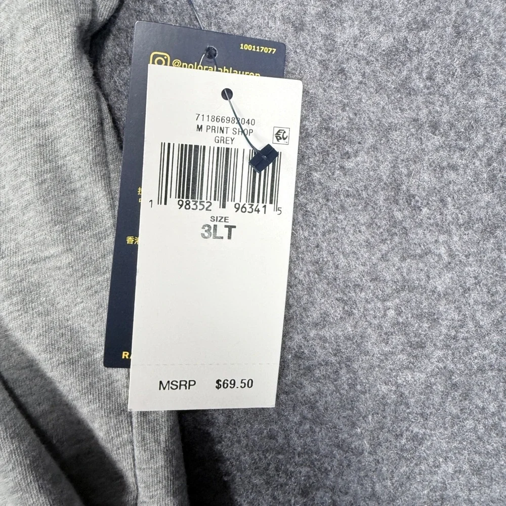 Polo Ralph Lauren 3XLT Grey POLORL67 Graphic T-Shirt NWT Big & Tall 711866982040